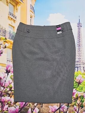 Dunnes Elegant Gray Pencil Skirt Size 8 New